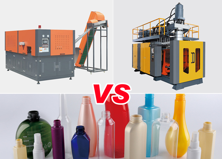 The difference Extruder blow molding machine and PET Bottle Blowing Machine